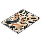 Abstrakt gestrichener exotischer Tierdruckleopard Notizblock (Linke Seite)