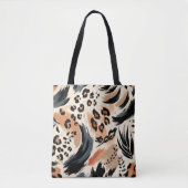 Abstrakt gestrichener exotischer Tierdruckleopard Tasche (Vorderseite)