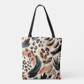 Abstrakt gestrichener exotischer Tierdruckleopard Tasche (Rückseite)