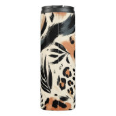 Abstrakt gestrichener exotischer Tierdruckleopard Thermosbecher (Rückseite)