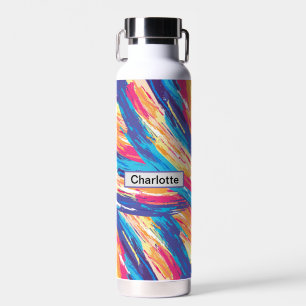 Abstrakt gestrichener Individuelle Name und Muster Trinkflasche