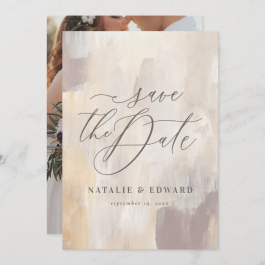 Abstrakt gestrichenes Foto (Vorne/Hinten)