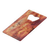 Abstrakt getrocknete rote Blume Geldkarten Flaschenöffner (Rückseite Schrägansicht)