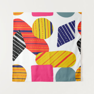 Abstrakt gezeichnetes, stilvolles Muster. Wandteppich