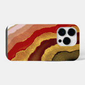 Abstrakt Gilded Agate iPhone Hülle (Rückseite (Horizontal))