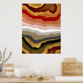 Abstrakt Gilded Agate Poster (Küche)
