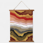 Abstrakt Gilded Agate Poster Wandteppich Mit Holzrahmen (Vorderseite)