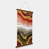 Abstrakt Gilded Agate Poster Wandteppich Mit Holzrahmen (Gewinkelt)
