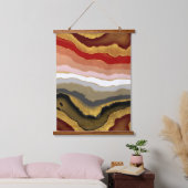 Abstrakt Gilded Agate Poster Wandteppich Mit Holzrahmen (Schlafzimmer)