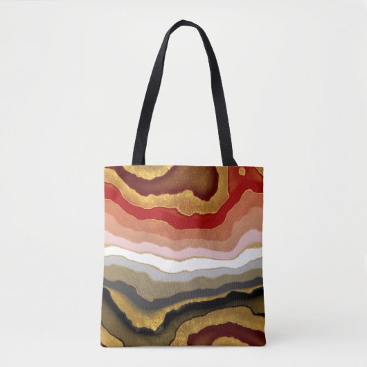 Abstrakt Gilded Agate Tasche
