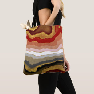 Abstrakt Gilded Agate Tasche