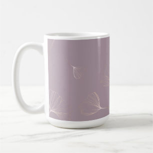 Abstrakt Ginkgo Biloba Botanische Rose Gold Kaffeetasse