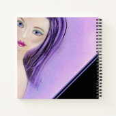 Abstrakt Girl Personalisiert Notizblock (Rückseite)