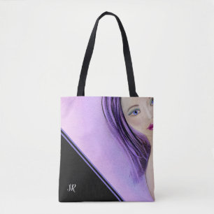 Abstrakt Girl Personalisiert Tote Bag Tasche