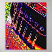 Abstrakt Gitarre Moderner Pop Art Poster Rock'n'Ro (Vorne)