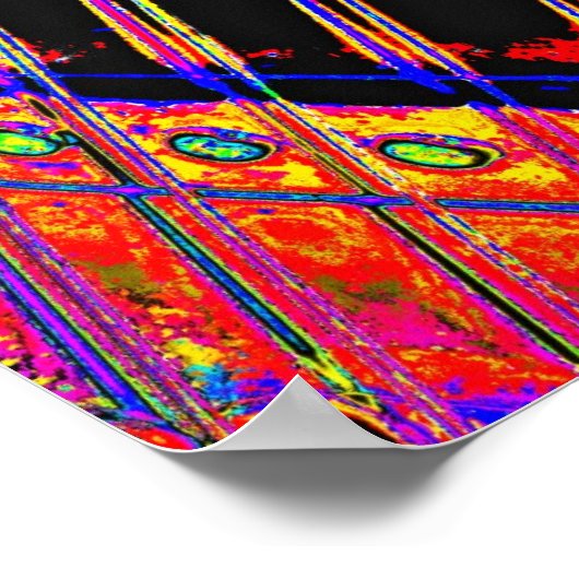 Abstrakt Gitarre Moderner Pop Art Poster Rock'n'Ro (Ecke)