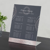 Abstrakt Glam Rose Gold Schönheitssalon Service Li Sockelschild