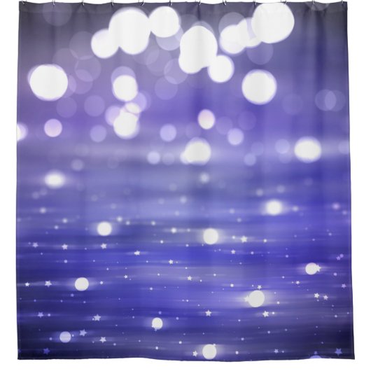 Abstrakt glänzende violette Hintergrundgrafik Duschvorhang (Vorderseite)