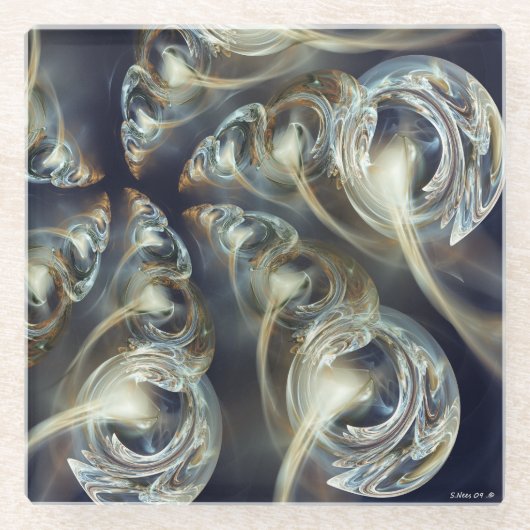 Abstrakt Glasuntersetzer (Vorderseite)