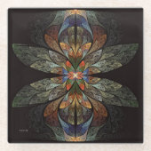 Abstrakt Glasuntersetzer (Vorderseite)