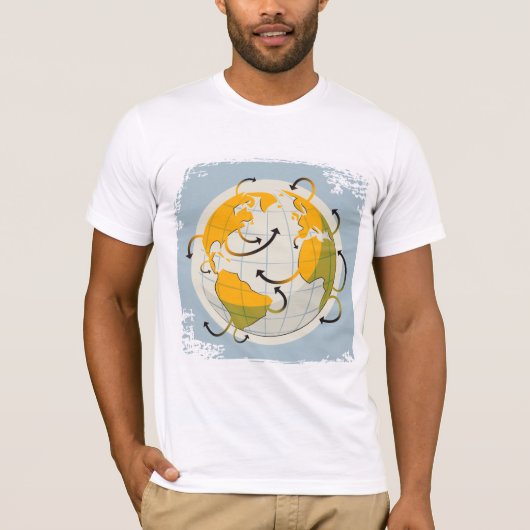 Abstrakt Globe Mens T - Shirt (Vorderseite)