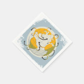 Abstrakt Globe Paper Napkins Serviette (Ecke)