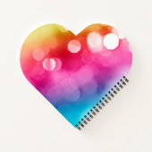 Abstrakt Glow Heart Spiral Notebook Notizblock (Rückseite)