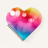 Abstrakt Glow Heart Spiral Notebook Notizblock (Vorderseite)
