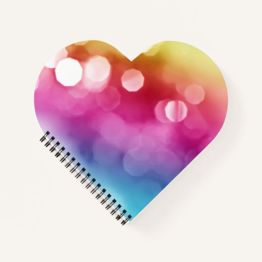 Abstrakt Glow Heart Spiral Notebook Notizblock (Vorderseite)