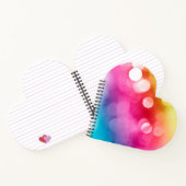 Abstrakt Glow Heart Spiral Notebook Notizblock (Innenseite)