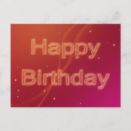 Abstrakt Glows Happy Birthday - Postcard Postkarte