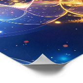 Abstrakt Glows Lotus Mandala Poster (Ecke)