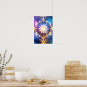 Abstrakt Glows Lotus Mandala Poster (Küche)