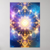 Abstrakt Glows Lotus Mandala Poster (Vorne)