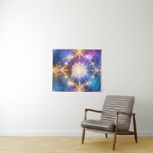 Abstrakt Glows Lotus Mandala Tapestry Wandteppich (Beispiel (Horizontal))