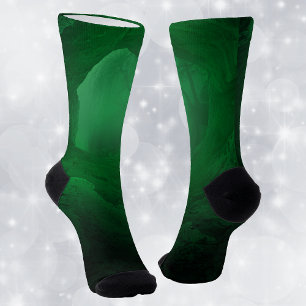 Abstrakt glühende grüne Höhle mit Baum Socken