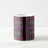 Abstrakt glühendes Neonlinienmuster Kaffeetasse (Mittel)