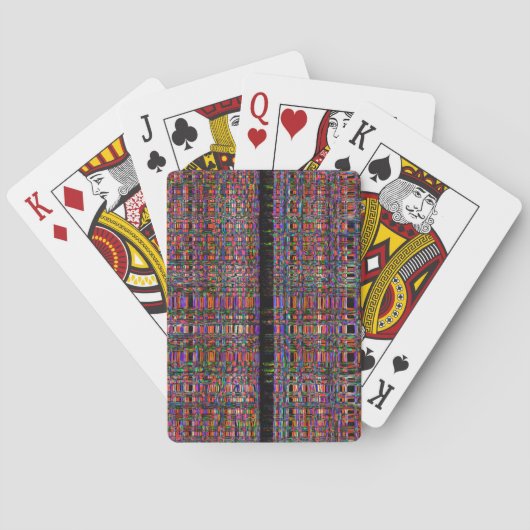 Abstrakt glühendes Neonlinienmuster Spielkarten (Rückseite)