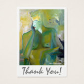Abstrakt Gold Beige Green Artistic Vielen Dank (Vorderseite)
