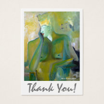 Abstrakt Gold Beige Green Artistic Vielen Dank