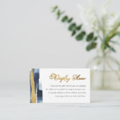 Abstrakt-Gold-Blue-Brautparty-Display-Dusche Begleitkarte (Stehend Vorderseite)