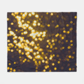 Abstrakt Gold Bokeh Black Background Fleecedecke (Vorderseite (Horizontal))