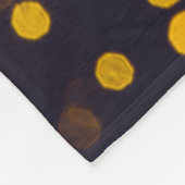 Abstrakt Gold Bokeh Black Background Fleecedecke (Ecke)