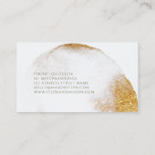 Abstrakt Gold Glitzer Aquarell Luxe Moderner Chic Visitenkarte (Rückseite)