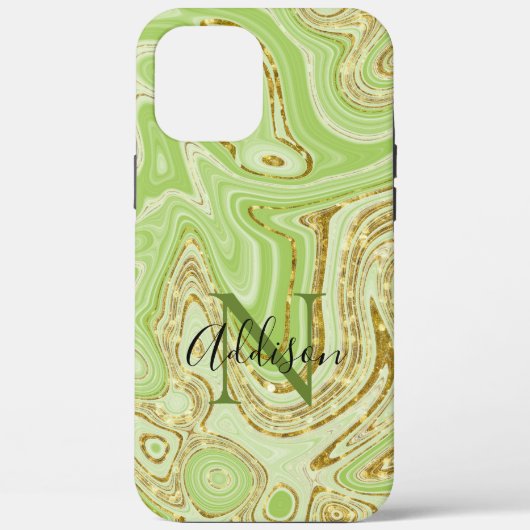 Abstrakt Gold Glitzer Green Chic Stilvoll Case-Mate iPhone Hülle (Rückseite)