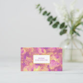 *~* Abstrakt Gold Glitzer Lila gelb Visitenkarte (Stehend Vorderseite)