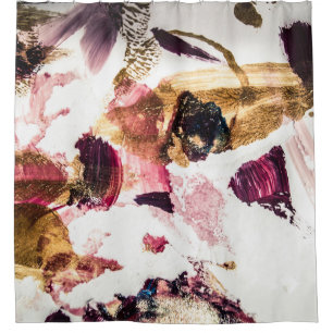 Abstrakt Gold Glitzern Kreative Kunst Duschvorhang