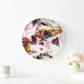 Abstrakt Gold Glitzern Kreative Kunst Große Wanduhr (Zuhause)