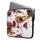 Abstrakt Gold Glitzern Kreative Kunst Laptopschutzhülle (Vorderseite Links)