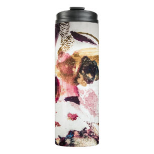 Abstrakt Gold Glitzern Kreative Kunst Thermosbecher